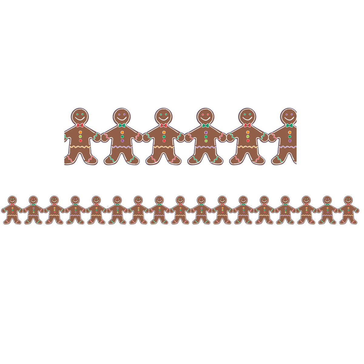 Gingerbread Men Classroom Borders, 36 Feet Per Pack, 6 Packs