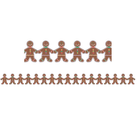 Gingerbread Men Classroom Borders, 36 Feet Per Pack, 6 Packs