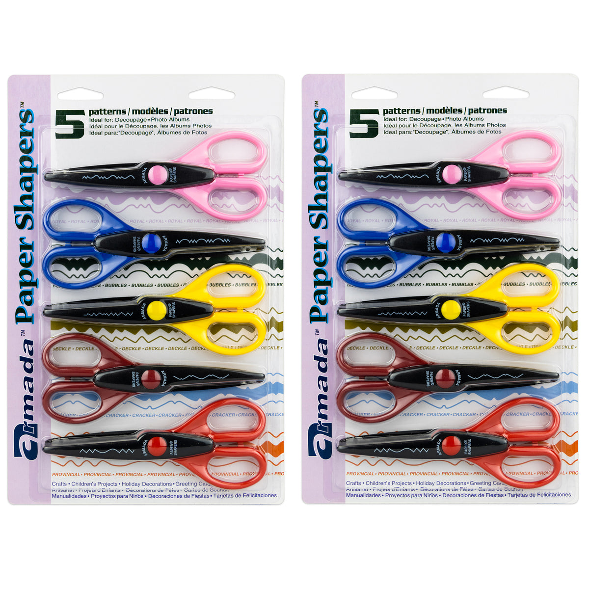 Paper Shapers® Decorative Scissors Set 2, 5 Per Set, 2 Sets