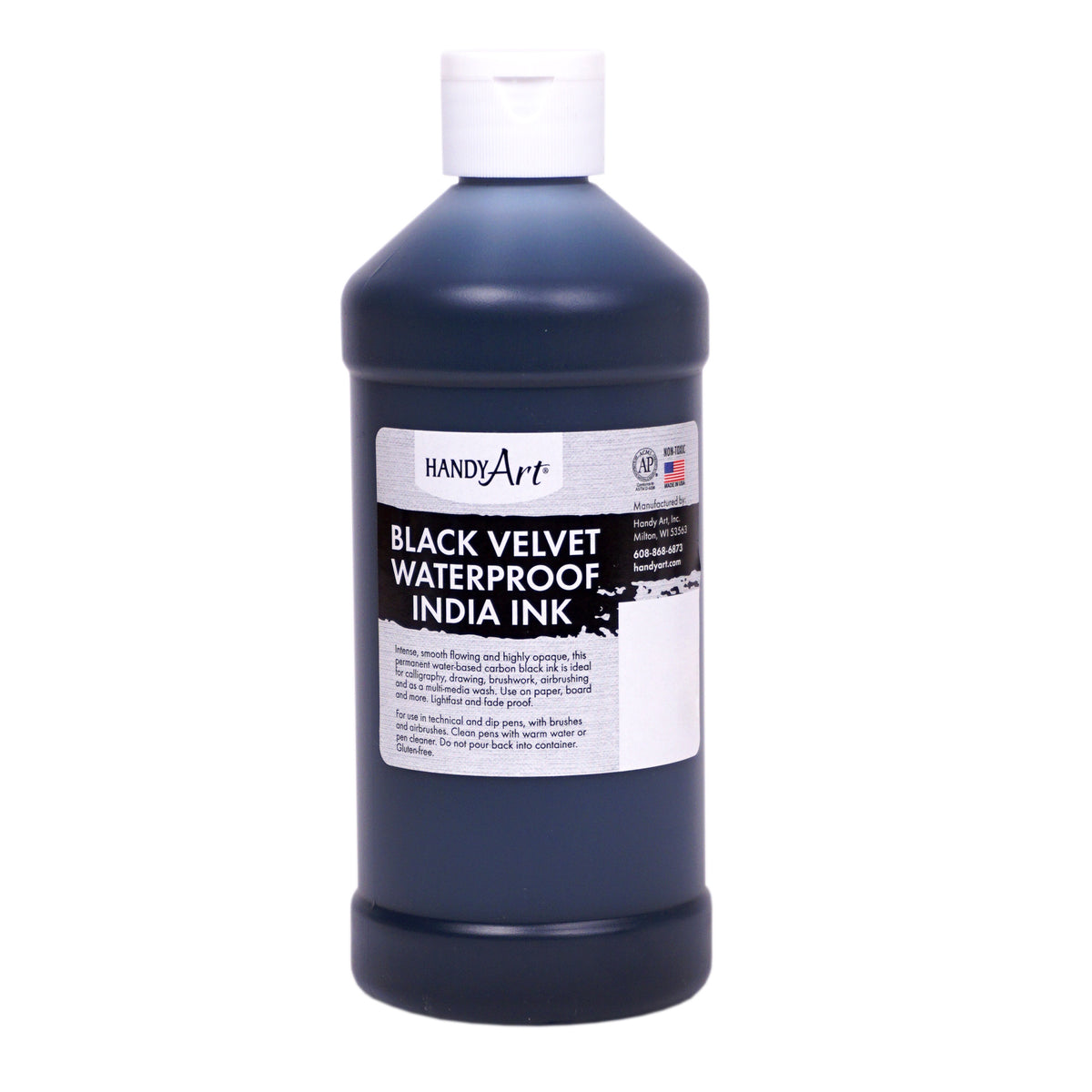 Black Velvet India Ink, 16. oz