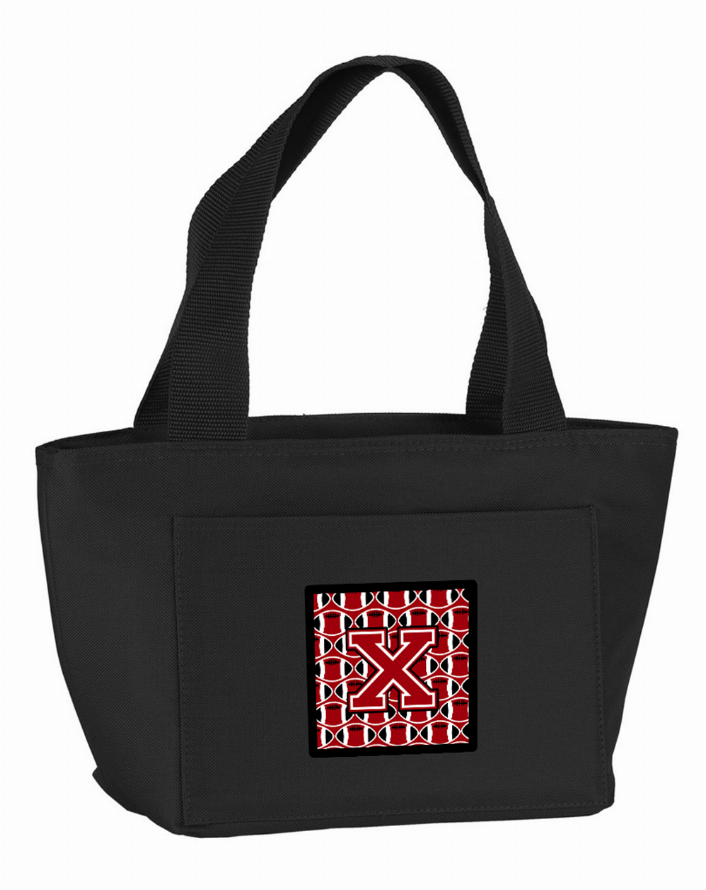 Football Red, Black and White Lunch Bag