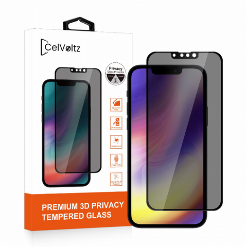 Celvoltz Privacy Tempered Glass Full Screen Protector For IPhone