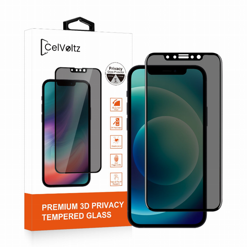 Celvoltz Privacy Tempered Glass Full Screen Protector For IPhone