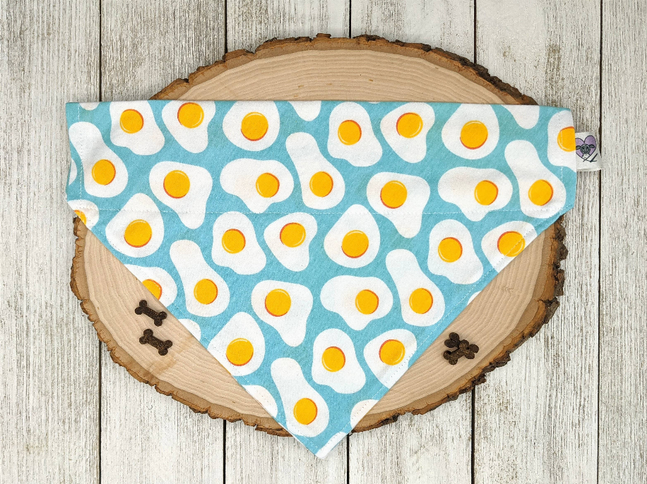 Sunny Side Up Eggs - No Tie Dog Collar Bandana