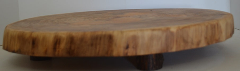 Rustic Log Slice Charcuterie board, Cutting Board, Cake Stand, Serving Platter or Center Piece Live Edge No Bark