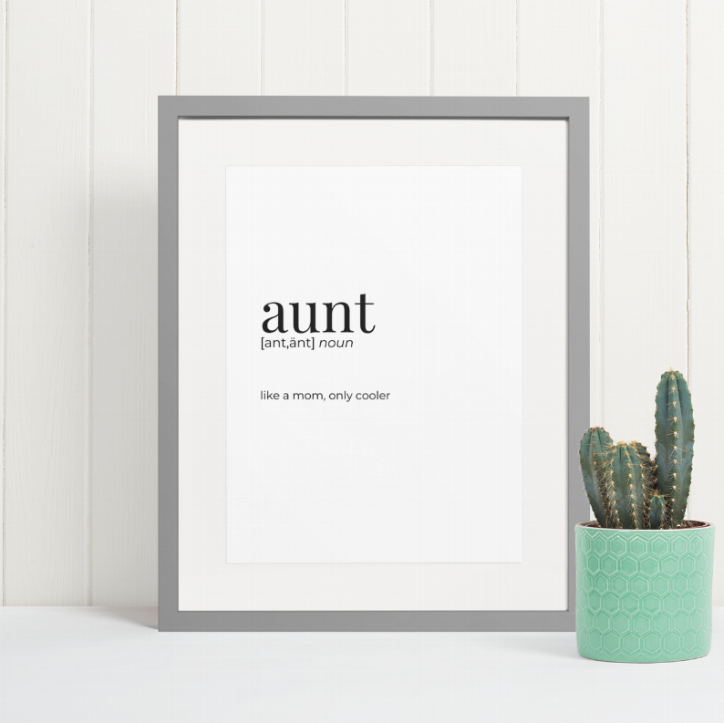 Aunt - Greeting Card/Wall Art Print