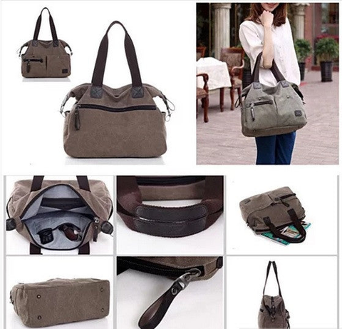 The Uptown Journey Canvas Hand Bag With Free RFID Blocker Wallet