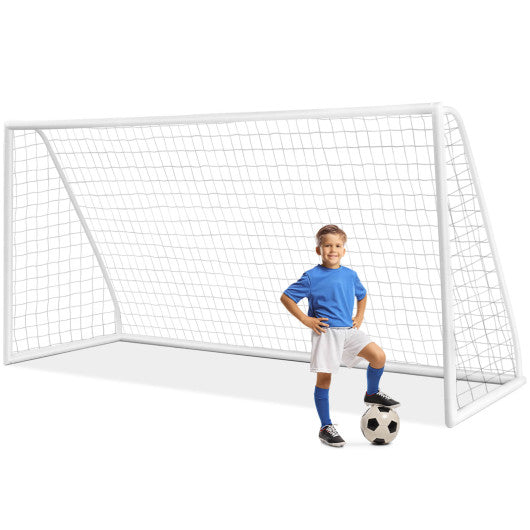 12 x 6 Feet Soccer Goal with Strong PVC Frame and High-Strength Netting