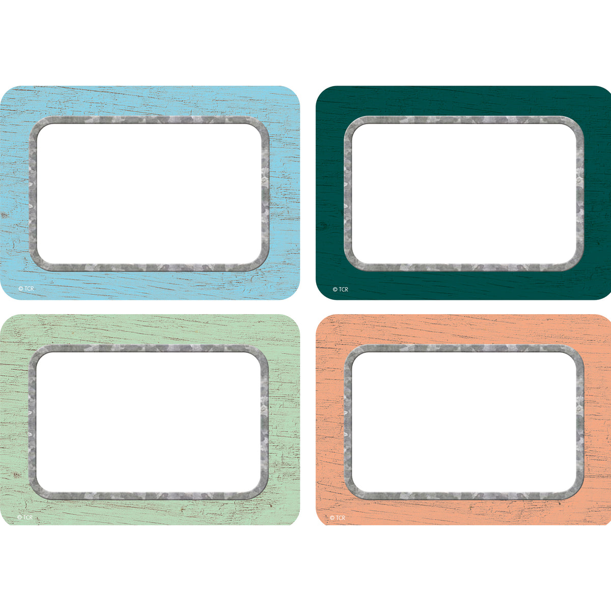 Painted Wood Name Tags/Labels - Multi-Pack - 36 Per Pack, 6 Packs