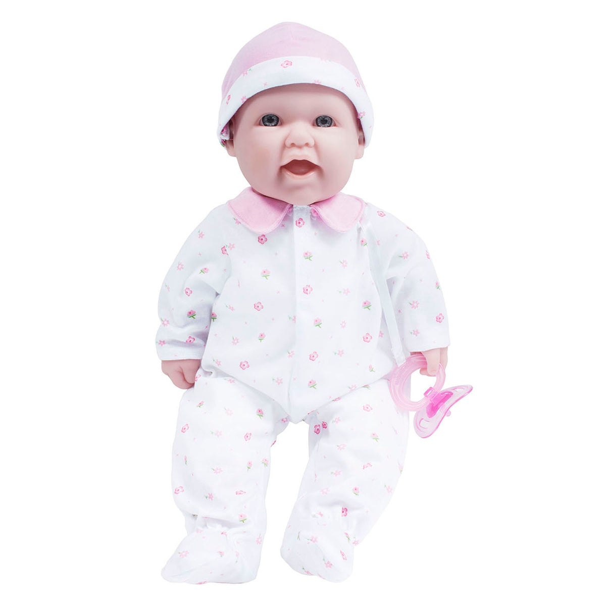 La Baby Soft 16" Baby Doll, Pink with Pacifier, Caucasian