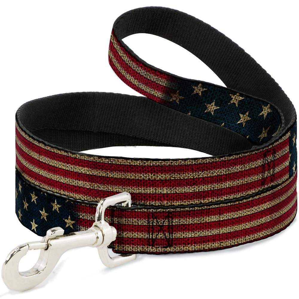 Buckle-down Vintage Us Flag Pet Leash