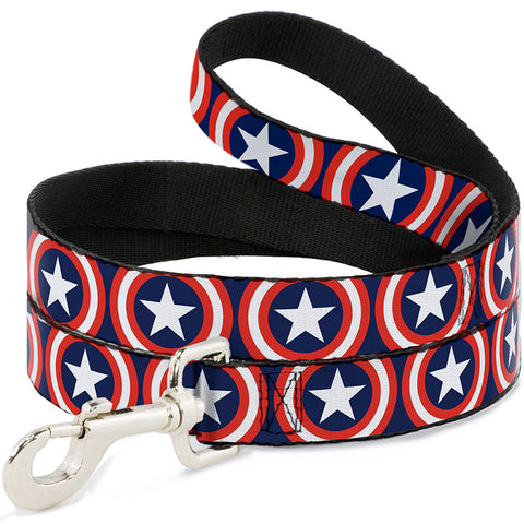 Buckle-down Captain America Shield Navy Pet Leash