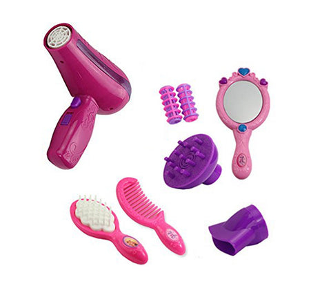 Beauty Salon Fashion Play Set With Hairdryer, Mirror, And Accessories