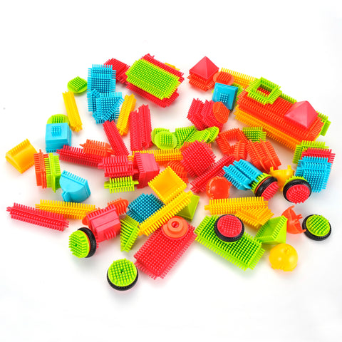 Colorful Bristle Shape Building Blocks | 112 Pieces