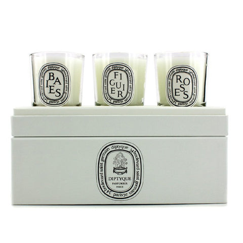 Mini Candle Coffret: (baies, Figuier, Roses) - 3x 70g/2.4oz