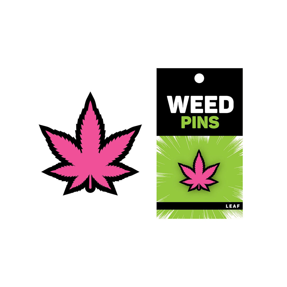 Wood Rocket Marijuana Pin Leaf Pin