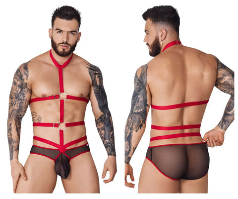 PIK 1084 Lips Harness Briefs