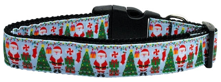 Aqua Santa Nylon Cat Collar