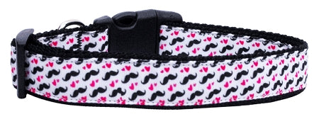 Moustache Love Nylon Cat Collar