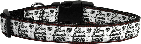 Live Laugh And Love Nylon Cat Collar