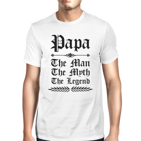 Vintage Gothic Papa Mens Popular Fathers Day Tee Shirt Best Gift