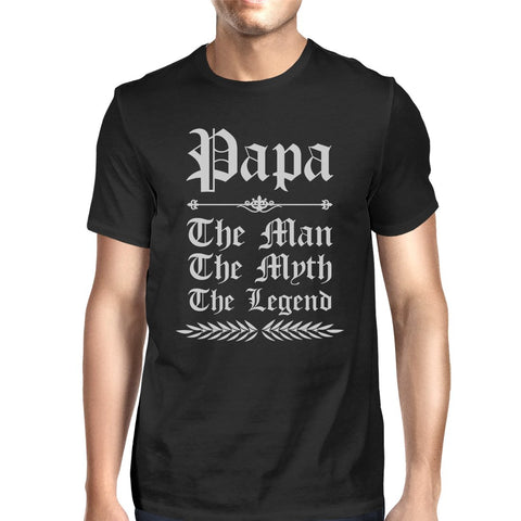 Vintage Gothic Papa Mens Popular Fathers Day Tee Shirt Best Gift