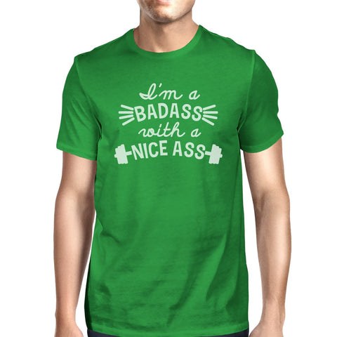 Bad Nice Ass Mens Funny Workout Tee Shirt T-Shirt Workout Lovers