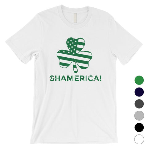 Shamerica Flag Mens Tee Gag St. Patrick's Day T-Shirt Gift For Him