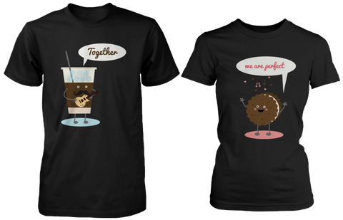 Ice Coffee &amp; Cookie Together, We Are Perfect Matching Couple Shirts (his &amp; hers Set)