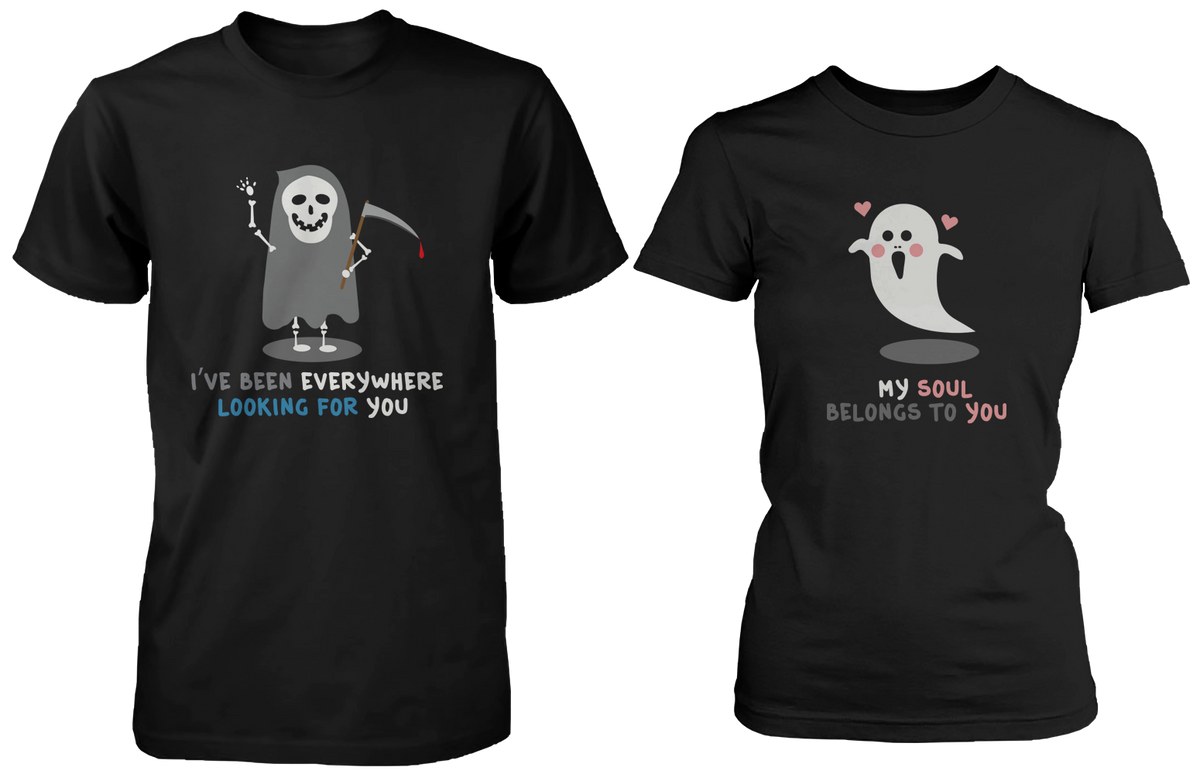 Cute Ghost Lovers Matching Couple Shirts (Set)