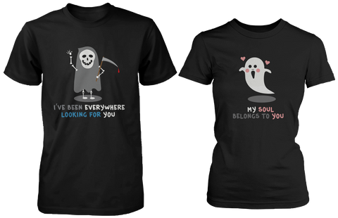 Cute Ghost Lovers Matching Couple Shirts (Set)