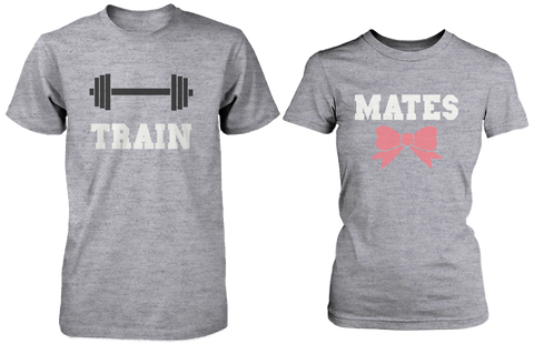 Train Mates Matching Couple Shirts in Grey (Set)