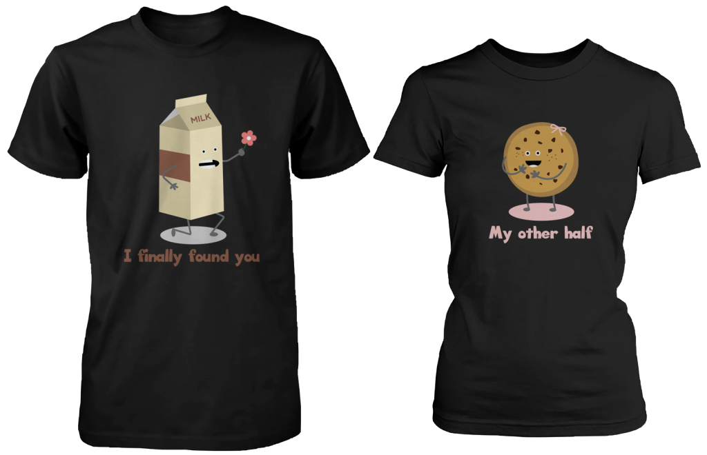 Milk &amp; Chocochip Cookie I Finally Found You My Other Half Matching Couple Shirts (his &amp; hers Set)