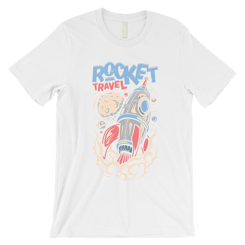 Rocket Travel Mens Unique Vintage Style Short Sleeves Gift T-Shirt