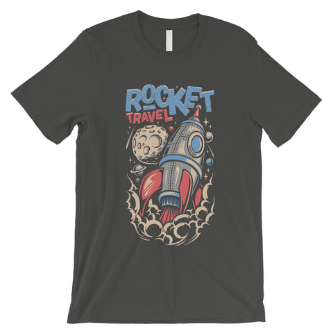 Rocket Travel Mens Unique Vintage Style Short Sleeves Gift T-Shirt