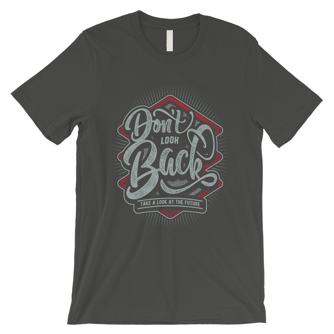 Don't Look Back Mens Unique Graphic Tee Vintage Retro Style T-Shirt