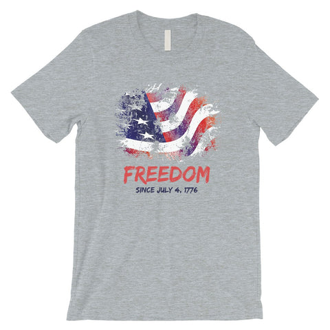 Freedom Since Mens Graphic T-Shirt Funny 4th of July Outfit For Men