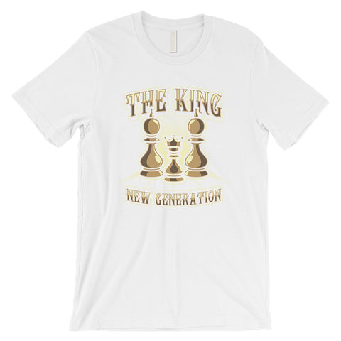 The King New Gen Mens Typographic T-Shirt For Chess Lover Gifts