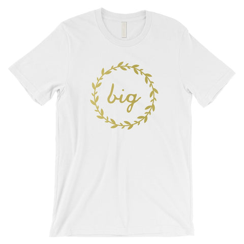 Big Little Leaf Wreath-GOLD Mens T-Shirt Beautiful Text Sweet Gift