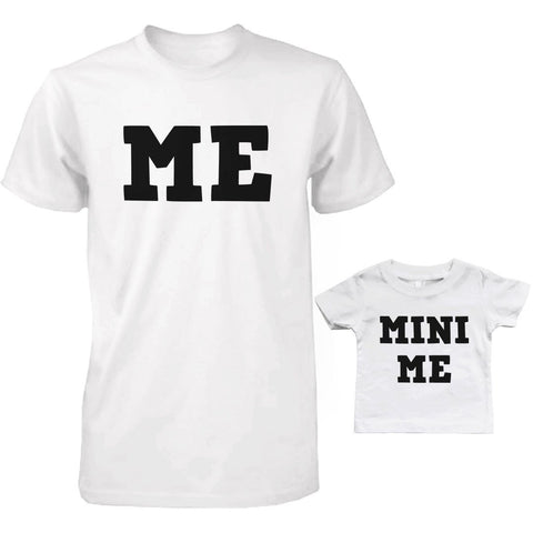 Daddy and Baby Matching T-Shirt Set - Mini Me Infant White Tee