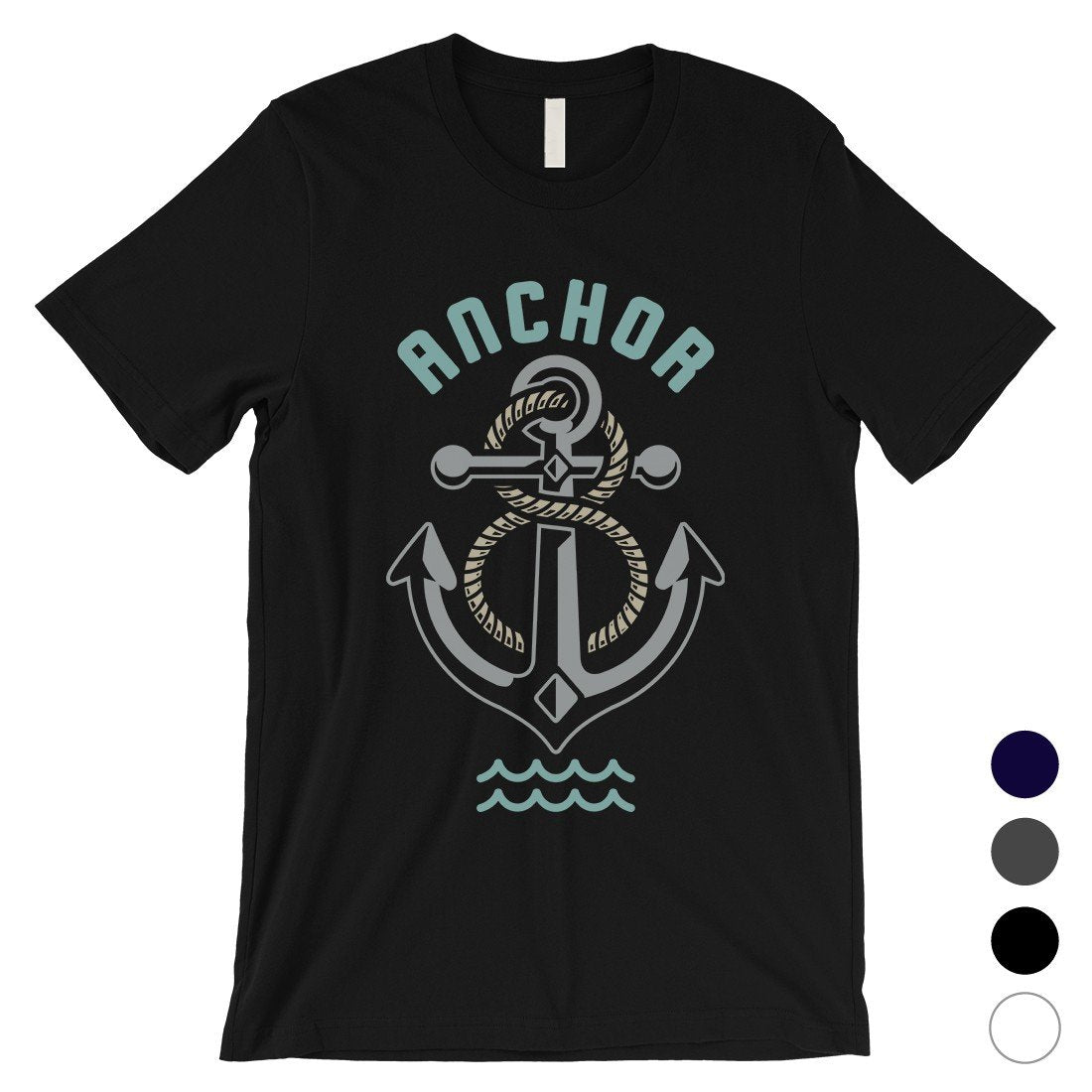 Anchor Hook Mens Unique Graphic Tee Vintage Retro Style T-Shirt