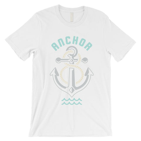 Anchor Hook Mens Unique Graphic Tee Vintage Retro Style T-Shirt