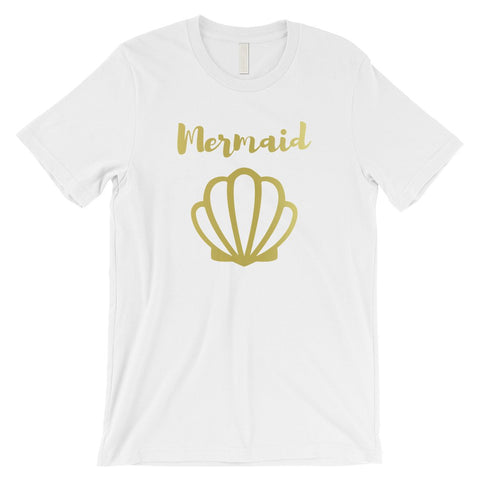 Bride Mermaid Seashell-GOLD Mens T-Shirt Cute Playful Sweet Gift