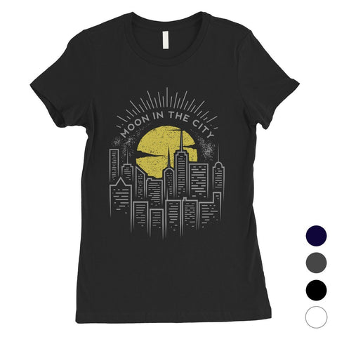 Moon In City Womens T-Shirt