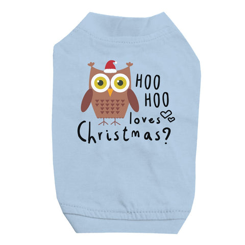 Hoo Christmas Owl Pet Shirt for Small Dogs