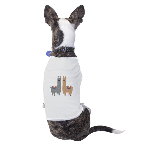 Llama Pattern Pet Shirt for Small Dogs Funny Dog Lover X-mas Gifts