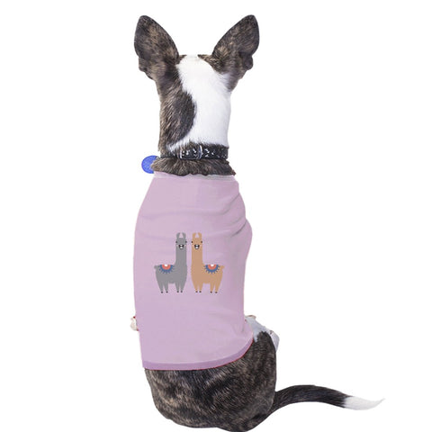 Llama Pattern Pet Shirt for Small Dogs Funny Dog Lover X-mas Gifts