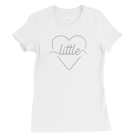 Big Little Line Heart-SILVER Womens T-Shirt Magificent Fancy Gifts