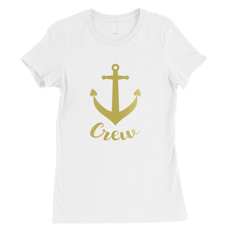 Bride Crew Anchor-GOLD Womens T-Shirt Exciting Cool Celebration