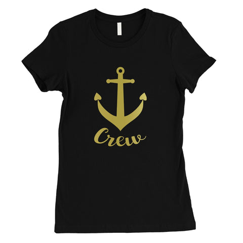 Bride Crew Anchor-GOLD Womens T-Shirt Exciting Cool Celebration